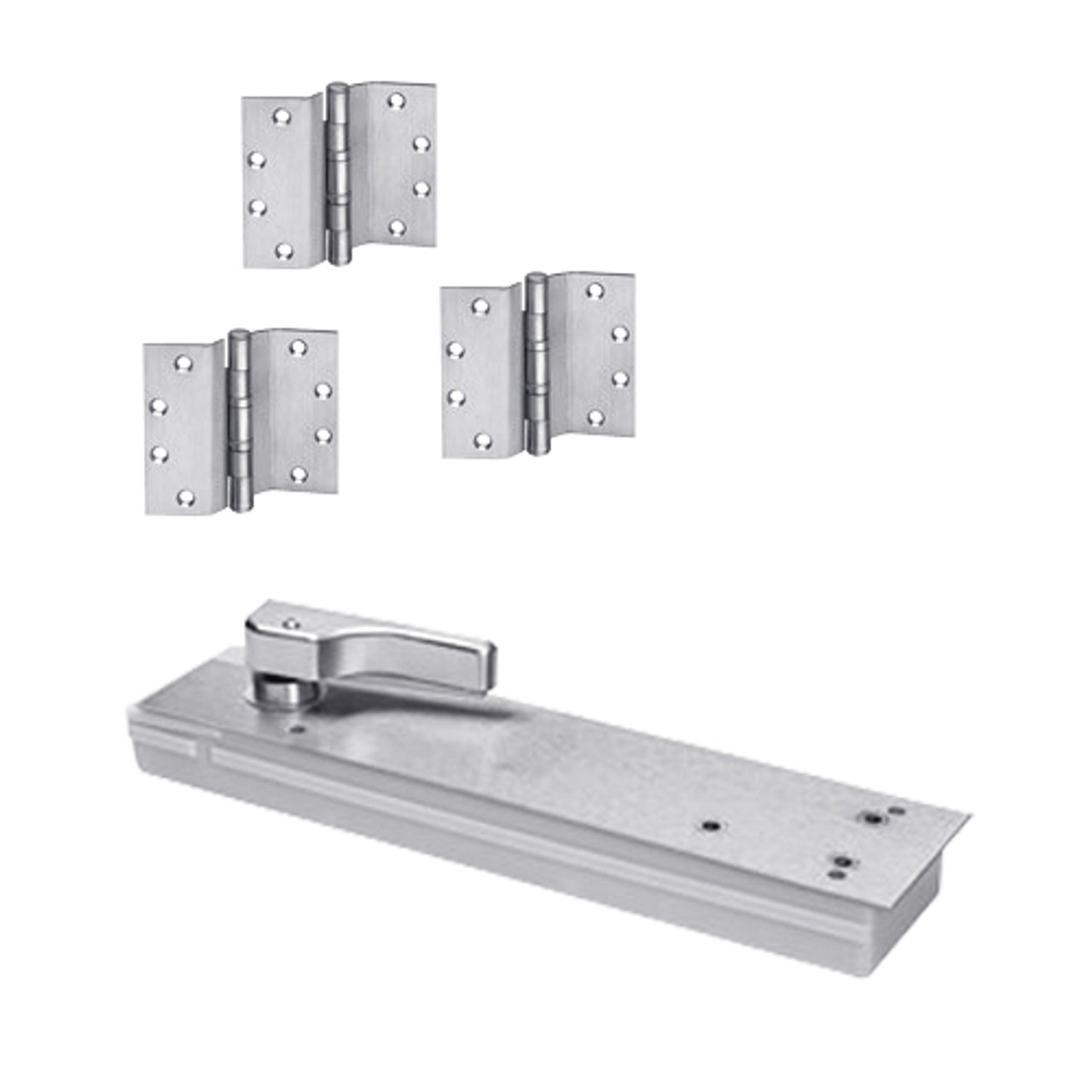HM5105ABC105-LFP-RH-625 Rixson HM51 Series 3/4" Offset Hung Shallow Depth Floor Closers in Bright Chrome Finish