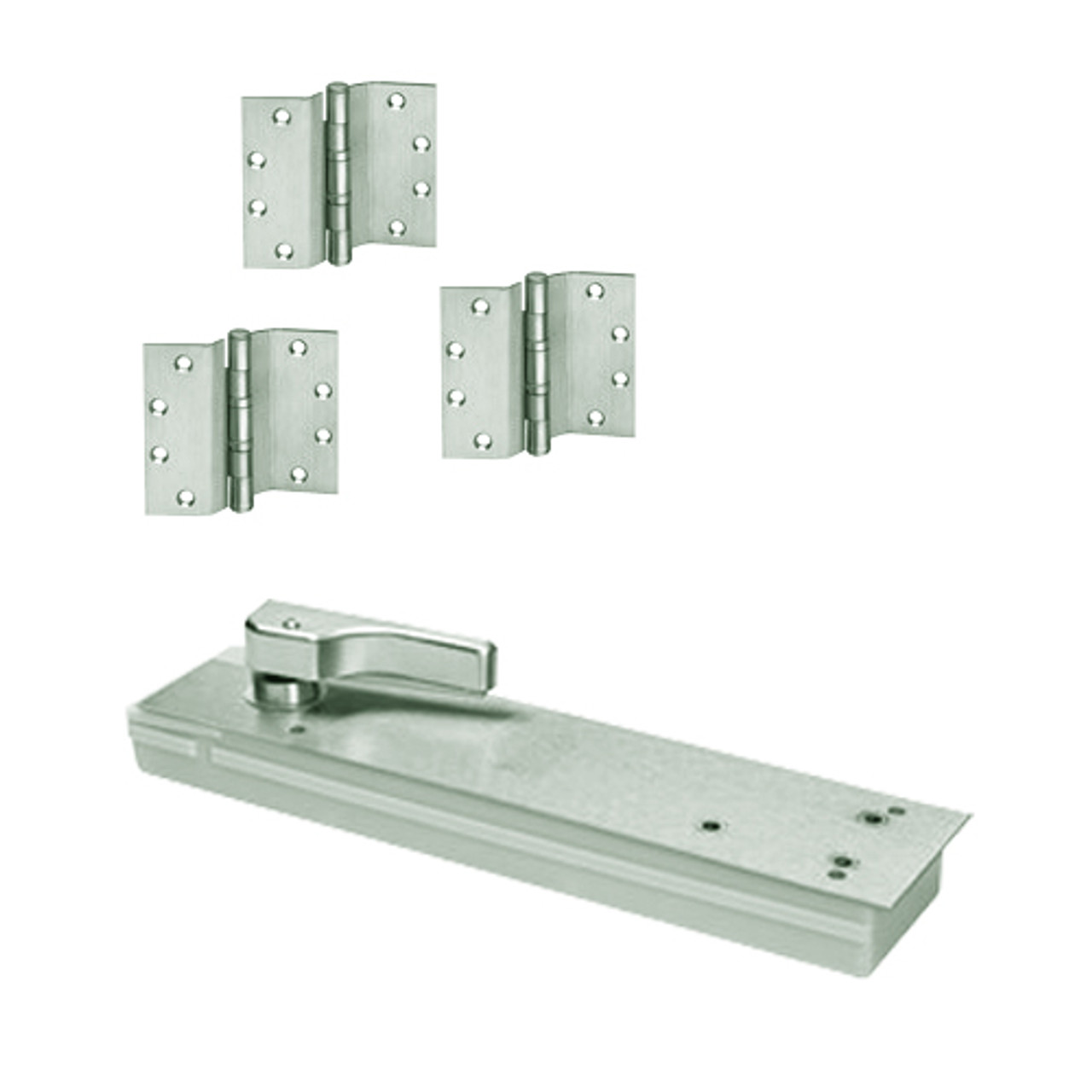 HM5104ABC90-LCC-LH-619 Rixson HM51 Series 3/4" Offset Hung Shallow Depth Floor Closers in Satin Nickel Finish