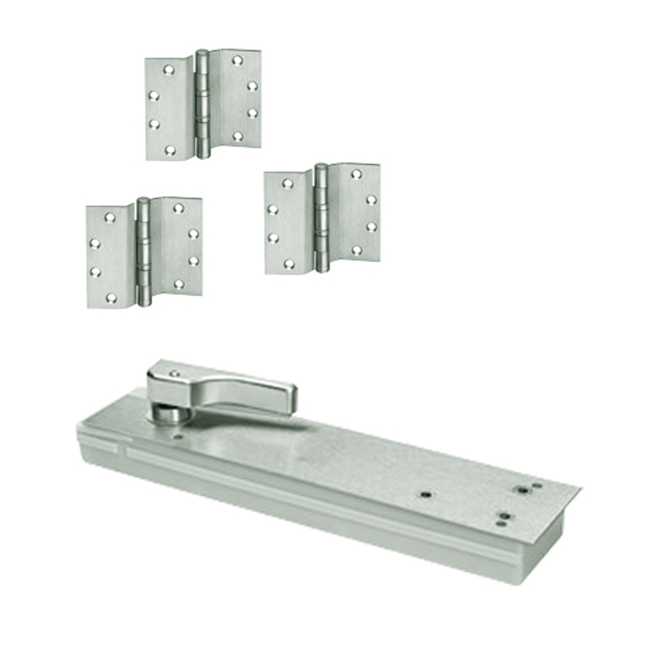 HM5105ABC105-LCC-LH-618 Rixson HM51 Series 3/4" Offset Hung Shallow Depth Floor Closers in Bright Nickel Finish