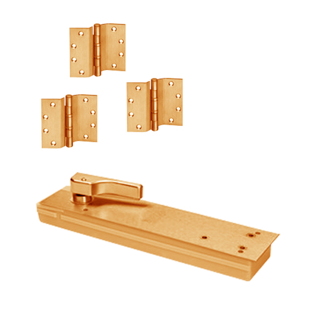 HM5104ABC105-SC-RH-612 Rixson HM51 Series 3/4" Offset Hung Shallow Depth Floor Closers in Satin Bronze Finish