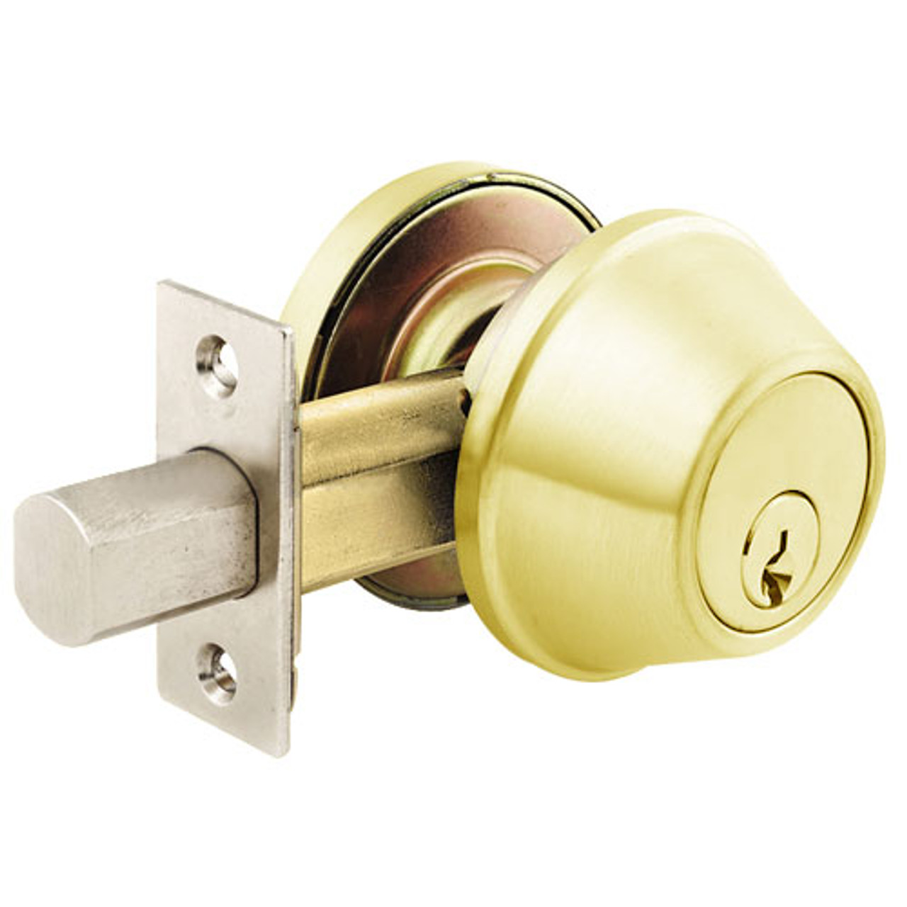 D61-03 Arrow Lock D Series Deadbolt in Bright Brass Finish