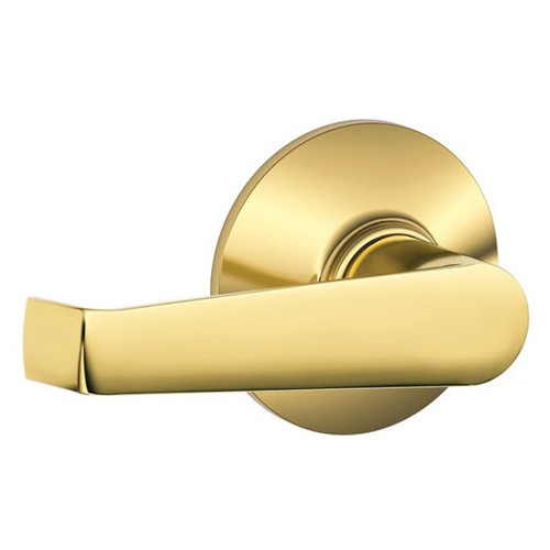 F10-ELA-605 Schlage F Series - Elan Lever style with Passage Lock Function in Bright Brass