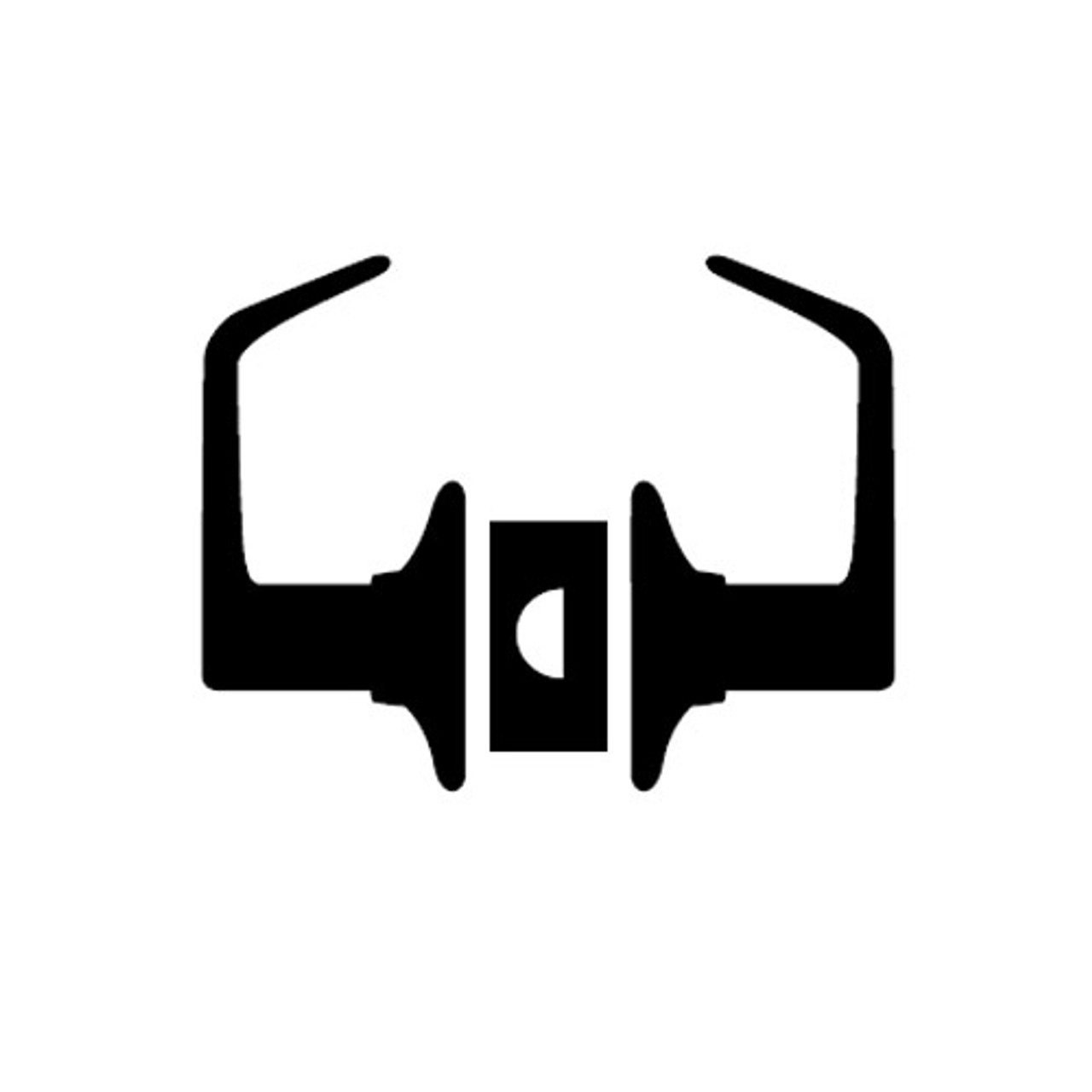 ALX10-OME-605 Schlage ALX Series - Omega Style Lever with Passage Function in Bright Brass