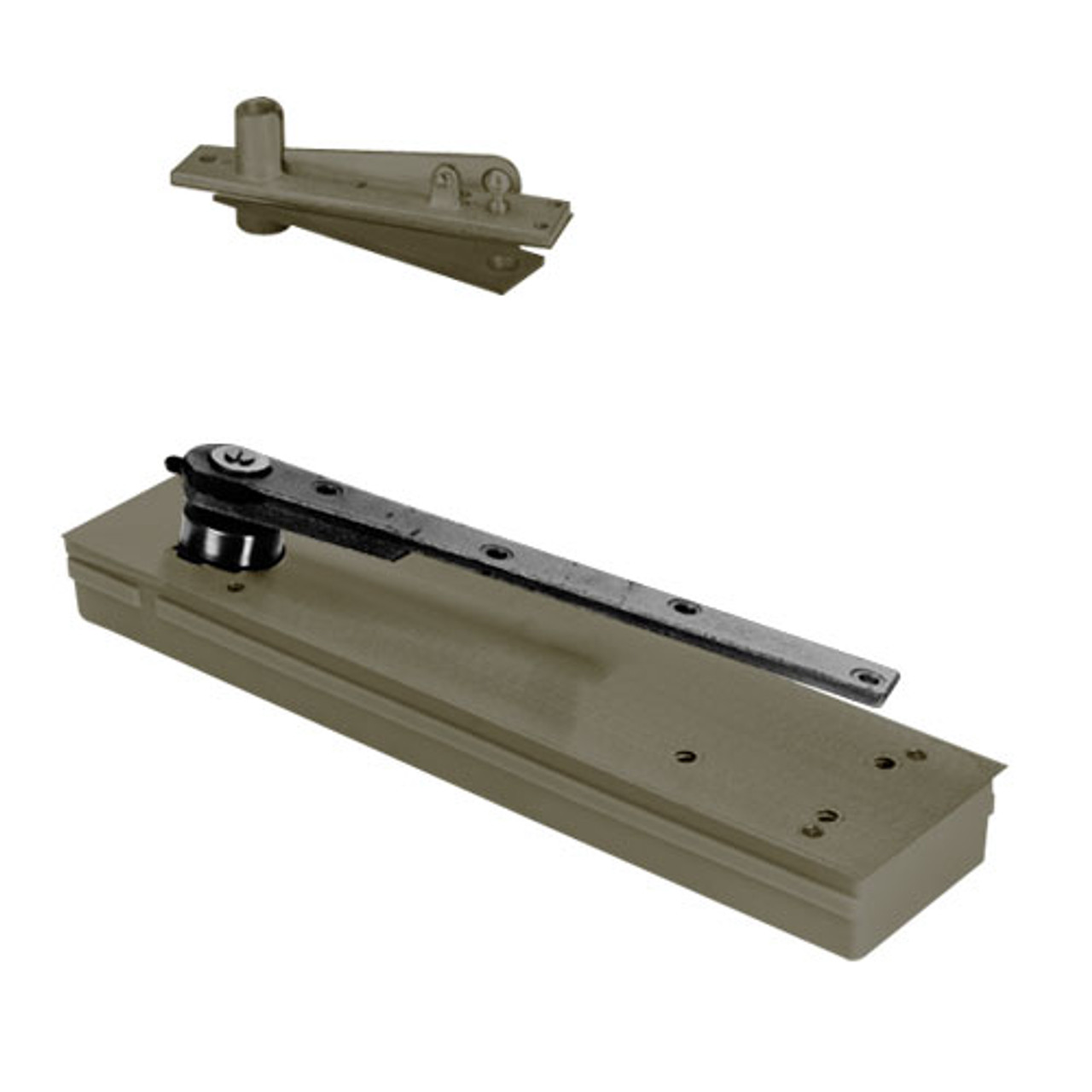 5015NBC-554-LH-613 Rixson 50 Series Single Acting Center Hung Shallow Depth Floor Closers in Dark Bronze Finish