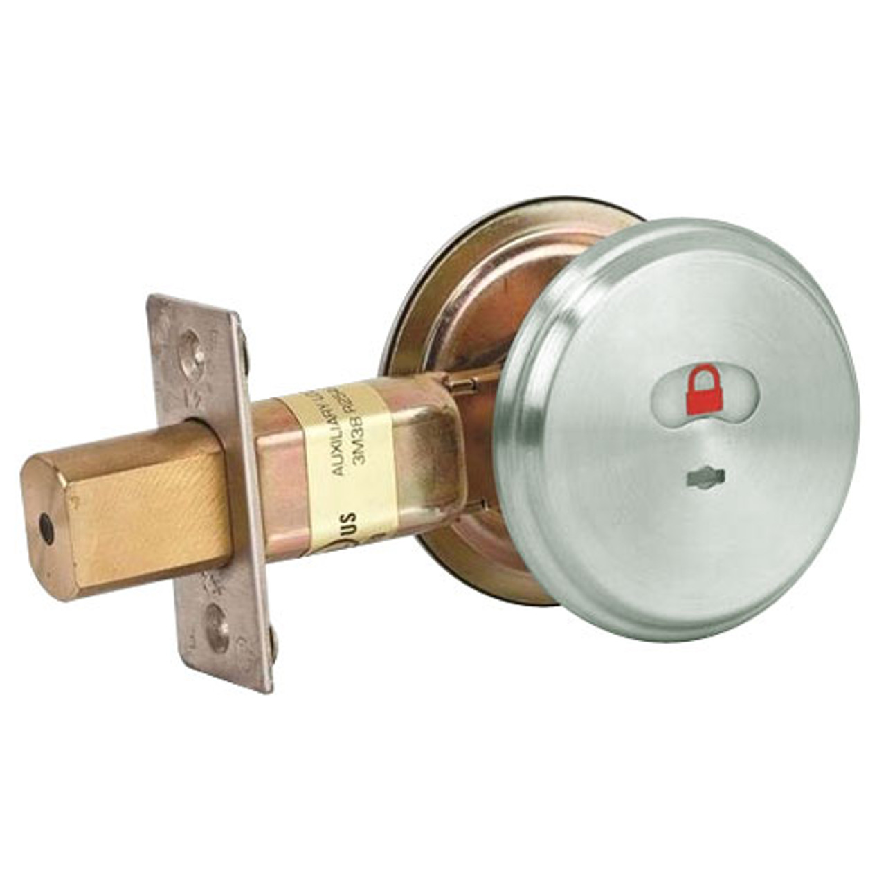 QDB285-619-6A-FLR Stanley QDB200 Series Indicator Standard Duty Auxiliary Deadbolt Lock in Satin Nickel Finish