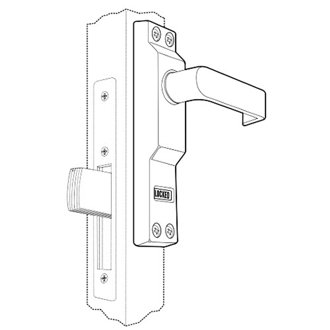 flush bolt bifold door deadlock lever action