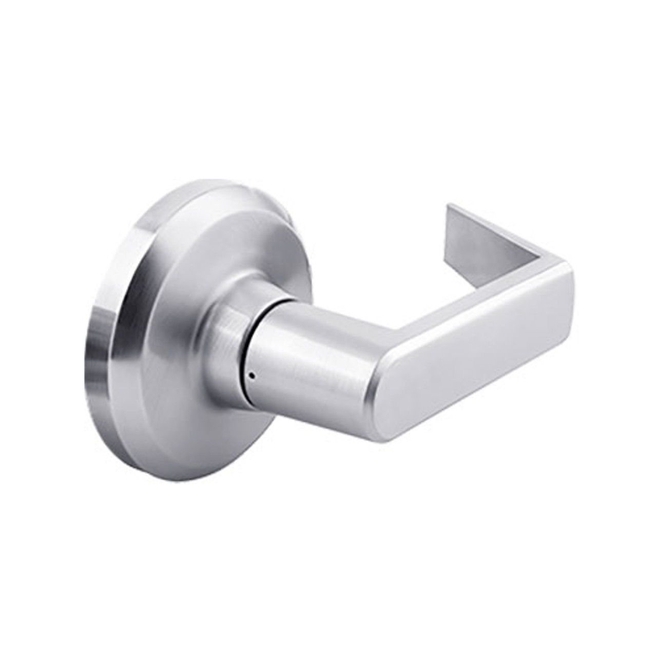 QCL130E625R8NOS Stanley QCL100 Series Passage Cylindrical Lock with Sierra Lever in Bright Chrome Finish