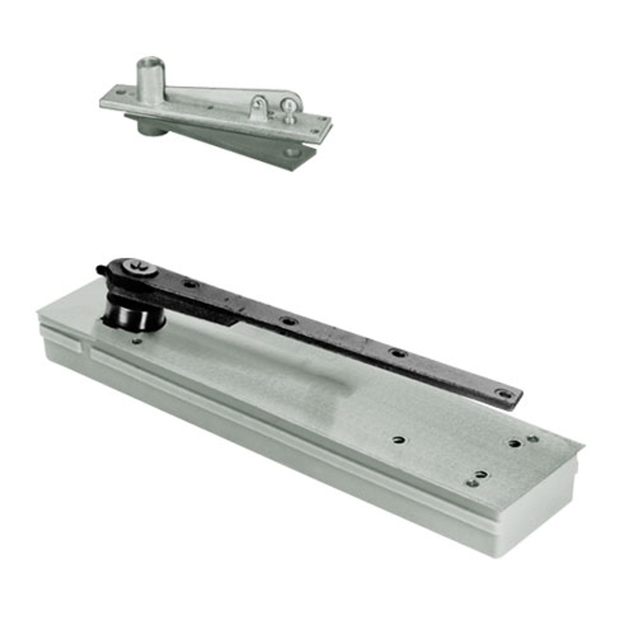 5015NBC-554-SC-LH-619 Rixson 50 Series Single Acting Center Hung Shallow Depth Floor Closers in Satin Nickel Finish