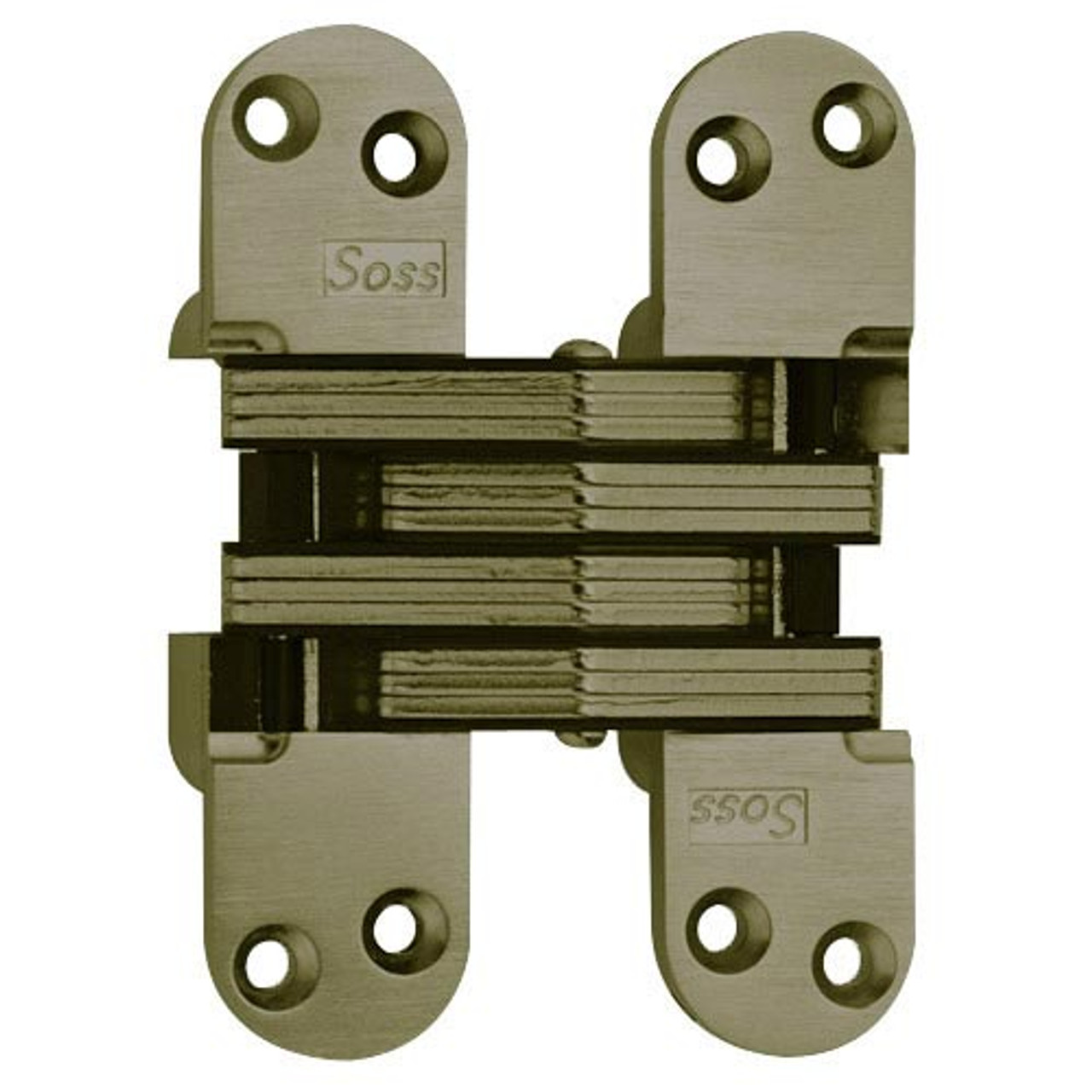 220-US14 Soss Invisible Hinge in Bright Nickel Finish
