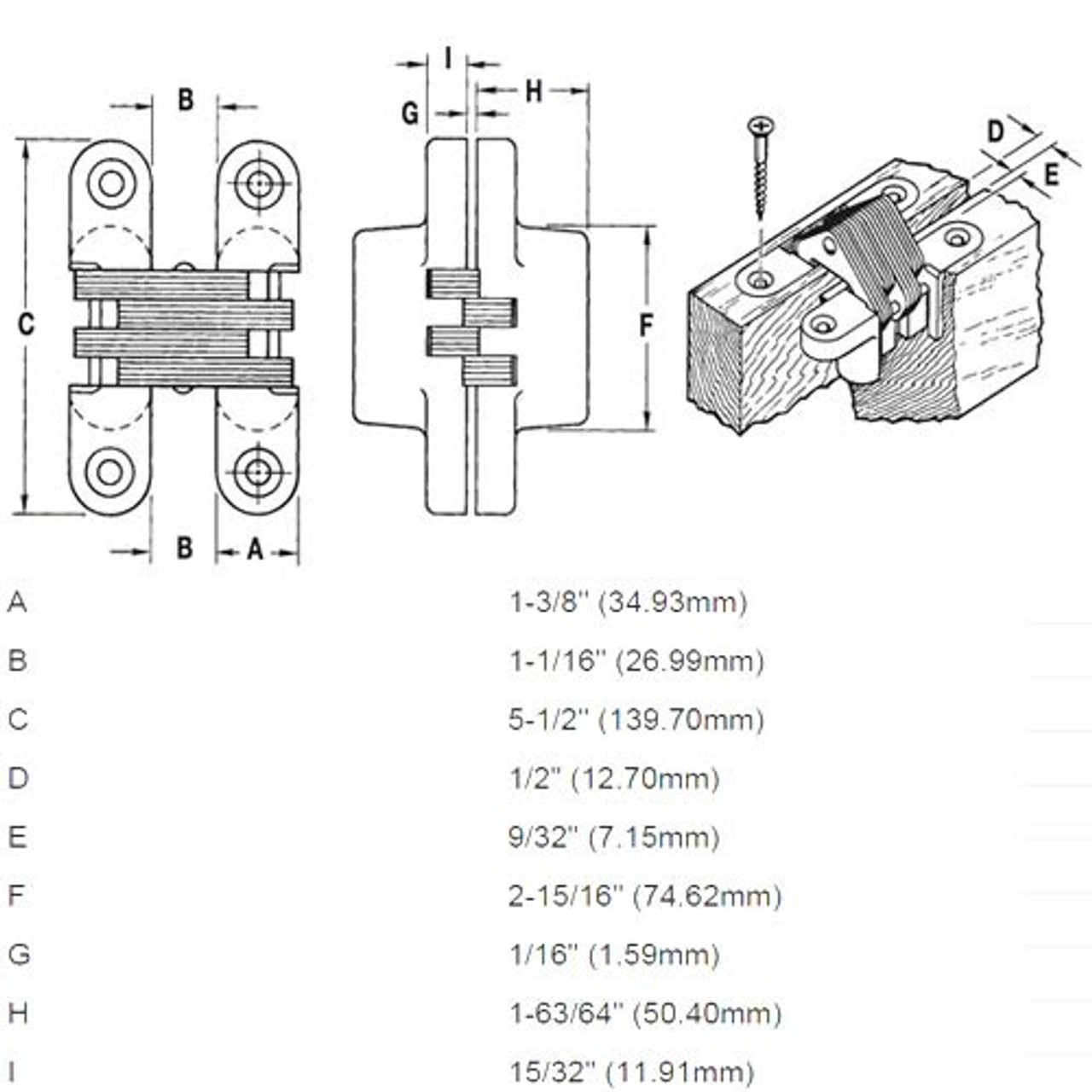 220-US14 Soss Invisible Hinge