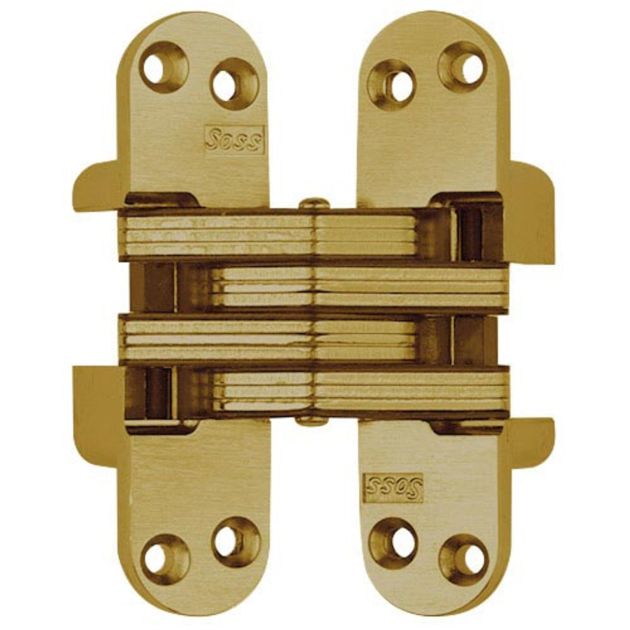 218-US4 Soss Invisible Hinge in Satin Brass Finish