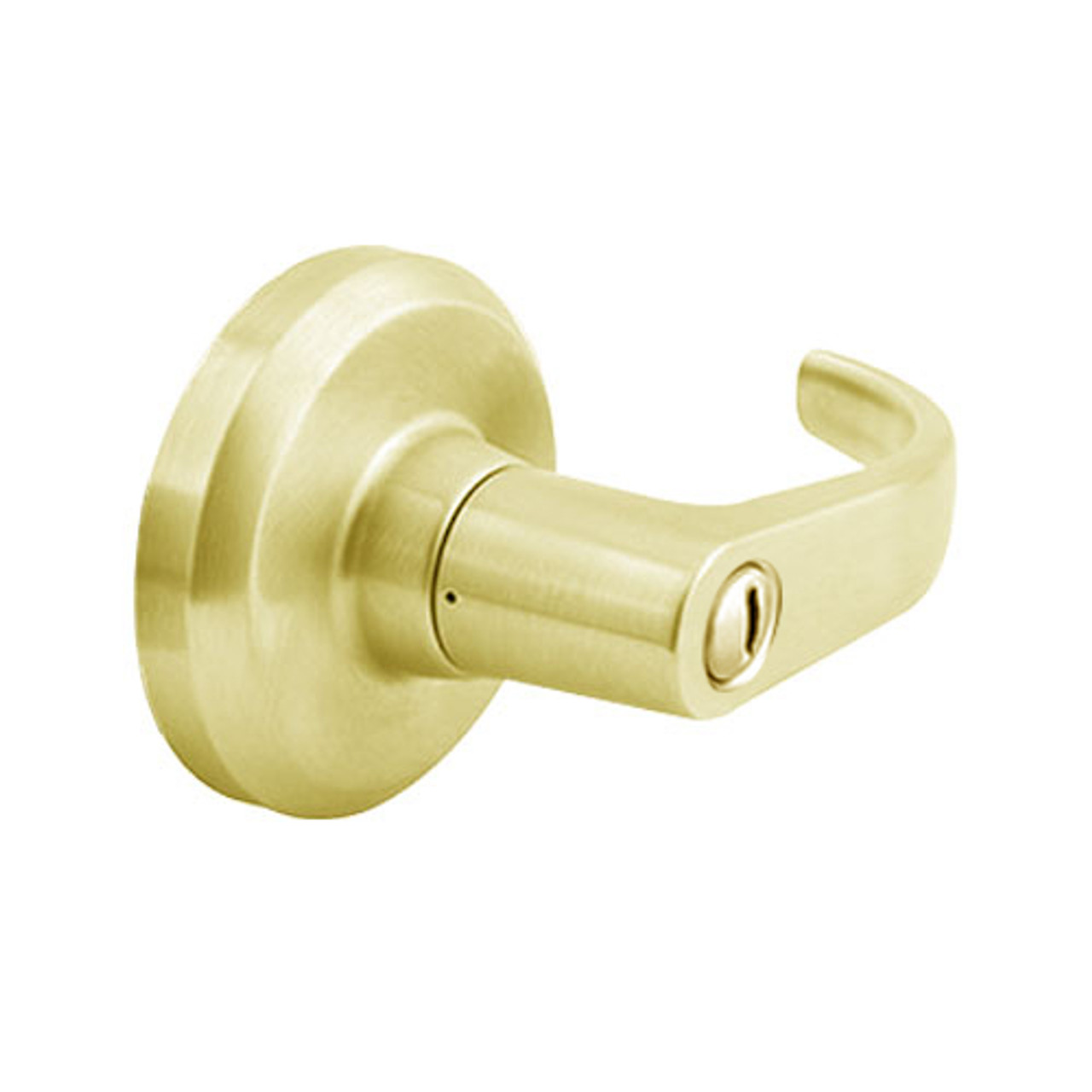 QCL140M605R4NOS Stanley QCL100 Series Privacy Cylindrical Lock with Summit Lever in Bright Brass Finish