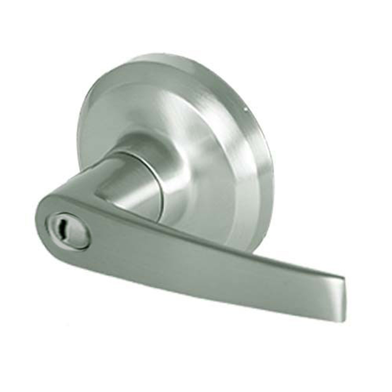 QCL140A619R8NOS Stanley QCL100 Series Privacy Cylindrical Lock with Slate Lever in Satin Nickel Finish