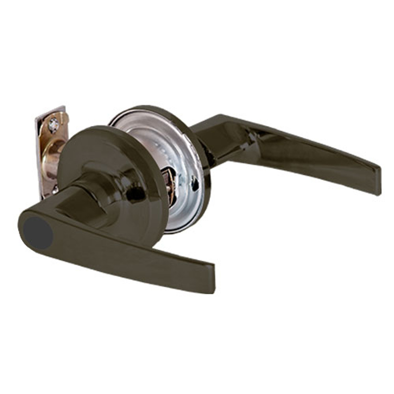 QTL250A613NOLFLRLC Stanley QTL200 Series Less Cylinder Entry/Office Tubular Lock with Slate Lever in Oil Rubbed Bronze Finish