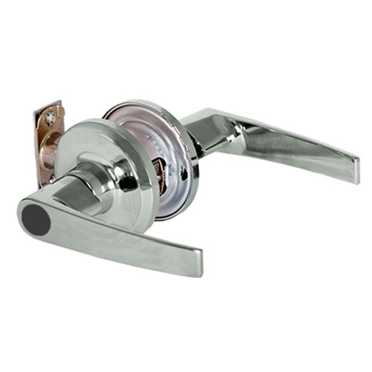 QTL250A619SAFLRLC Stanley QTL200 Series Less Cylinder Entry/Office Tubular Lock with Slate Lever in Satin Nickel Finish