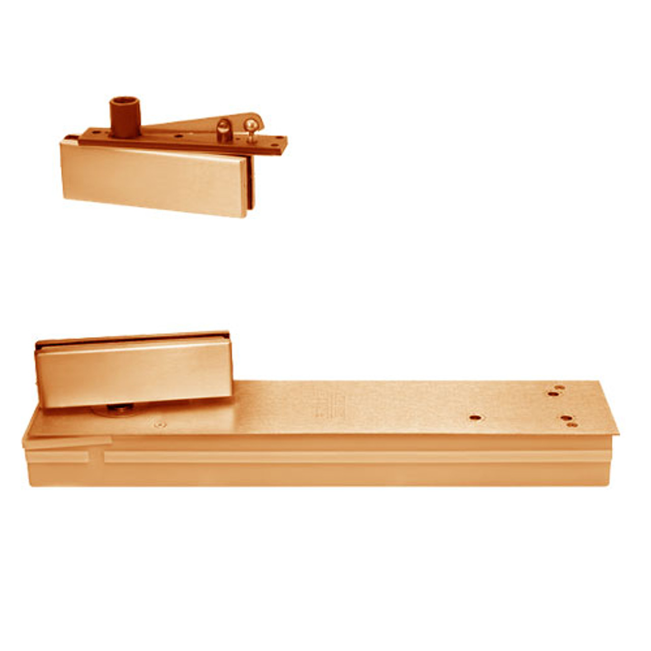 5044NBC-RH-612 Rixson 50 Series Single Acting Center Hung Shallow Depth Floor Closers in Satin Bronze Finish