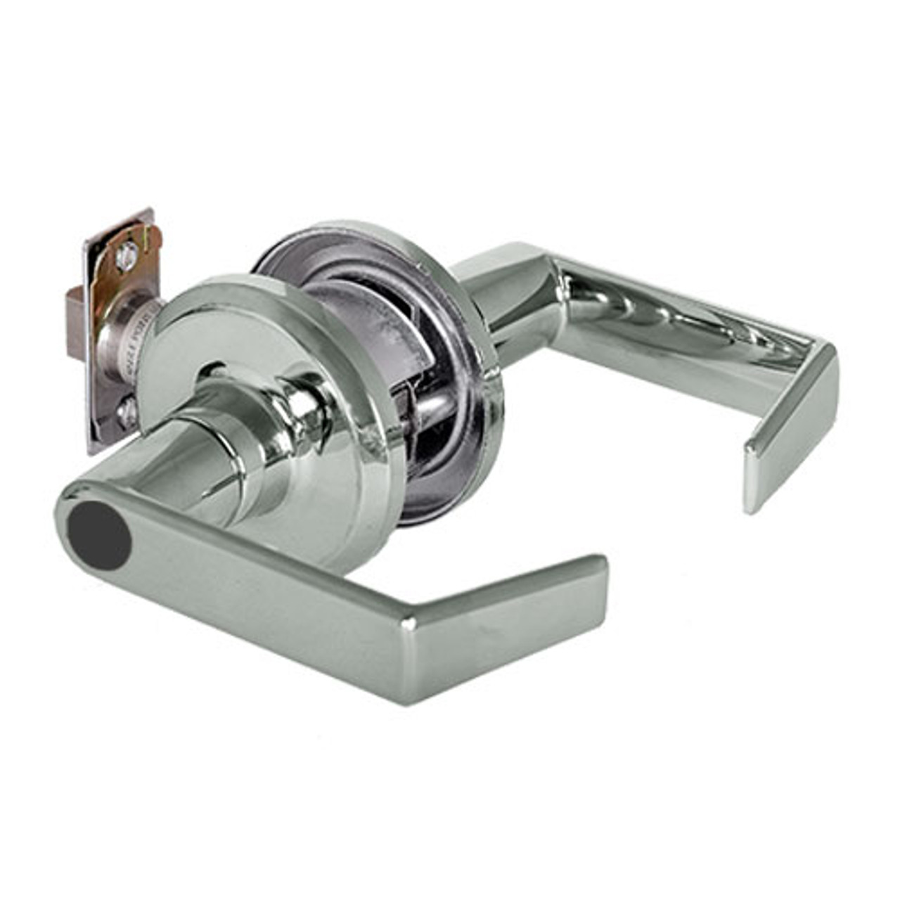 QTL250E619SAFLSLC Stanley QTL200 Series Less Cylinder Entry/Office Tubular Lock with Sierra Lever in Satin Nickel Finish