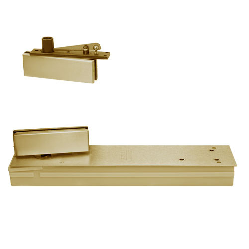 5044ABC90-LCC-RH-606 Rixson 50 Series Single Acting Center Hung Shallow Depth Floor Closers in Satin Brass Finish