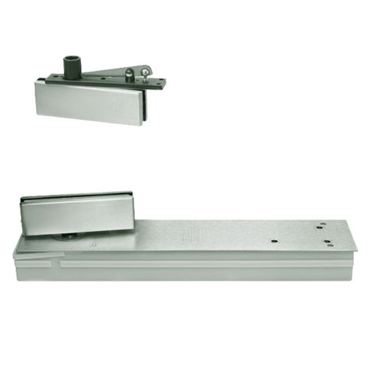 5044ABC105-LCC-LH-619 Rixson 50 Series Single Acting Center Hung Shallow Depth Floor Closers in Satin Nickel Finish