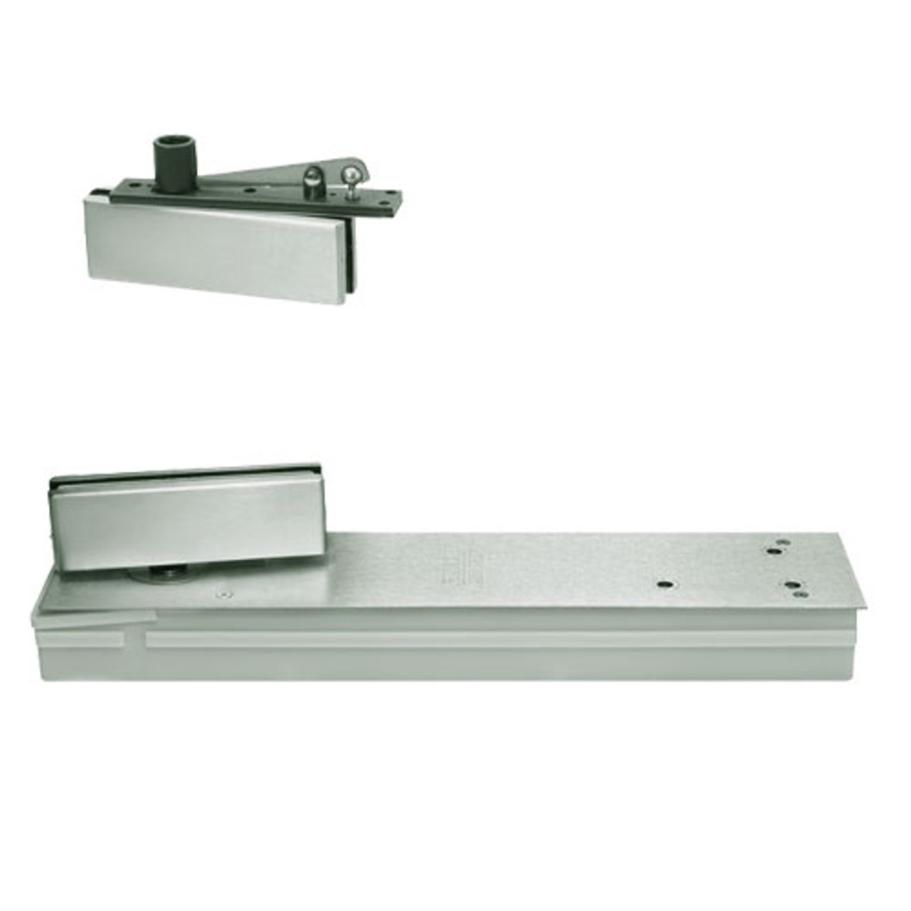 5045ABC90-LCC-LH-619 Rixson 50 Series Single Acting Center Hung Shallow Depth Floor Closers in Satin Nickel Finish