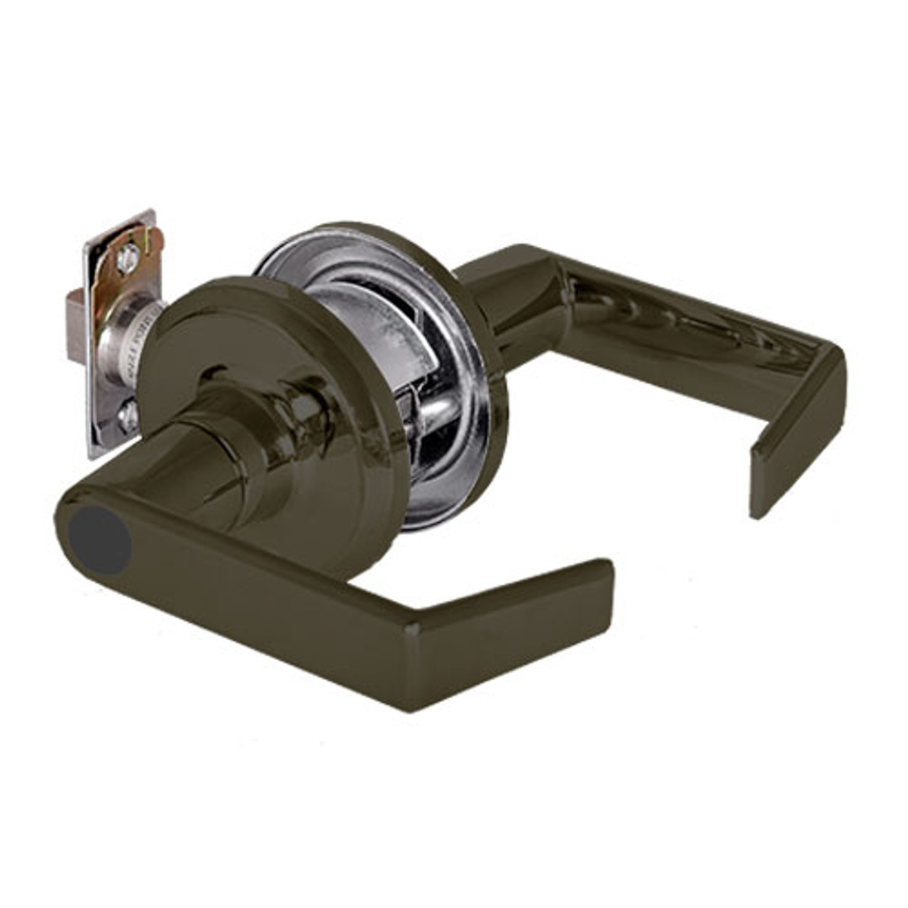 QTL270E613NOL478SLC Stanley QTL200 Series Less Cylinder Storeroom Tubular Lock with Sierra Lever in Oil Rubbed Bronze Finish