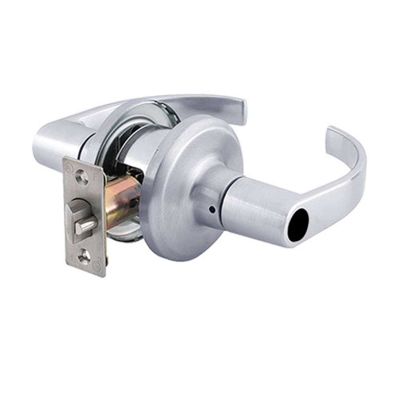 QTL250M625NOLFLRLC Stanley QTL200 Series Less Cylinder Entry/Office Tubular Lock with Summit Lever in Bright Chrome Finish