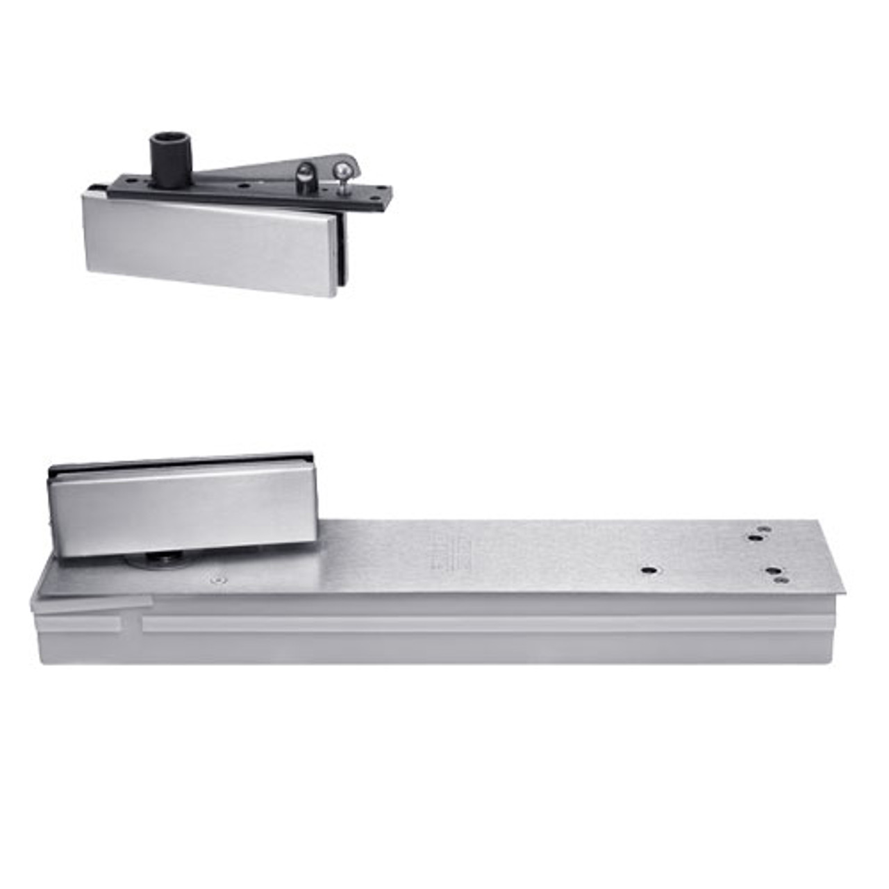 5043NBC-LFP-LTP-RH-626 Rixson 50 Series Single Acting Center Hung Shallow Depth Floor Closers in Satin Chrome Finish