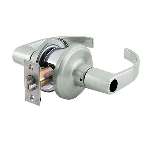 QTL270M619SANOSLC Stanley QTL200 Series Less Cylinder Storeroom Tubular Lock with Summit Lever in Satin Nickel Finish