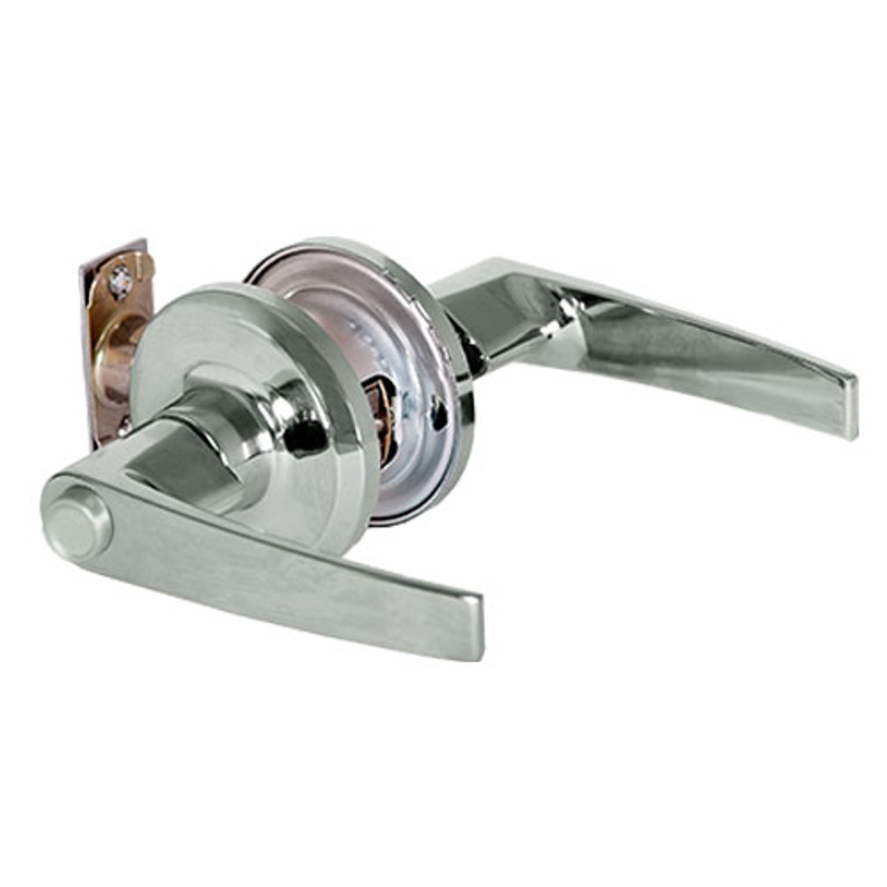 QTL240A619SANOS Stanley QTL200 Series Privacy Tubular Lock with Slate Lever in Satin Nickel Finish
