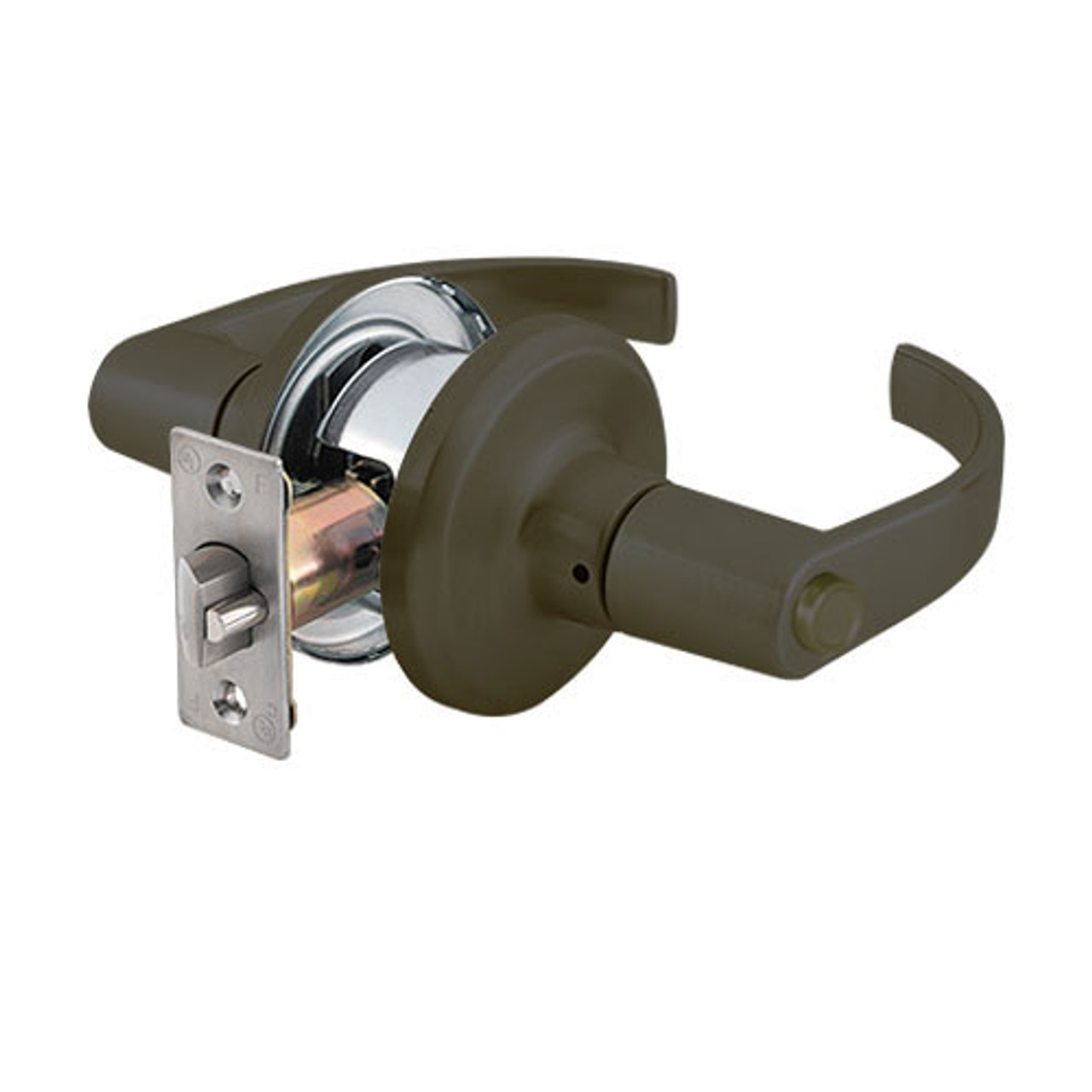 QTL240M613RA478S Stanley QTL200 Series Privacy Tubular Lock with Summit Lever in Oil Rubbed Bronze