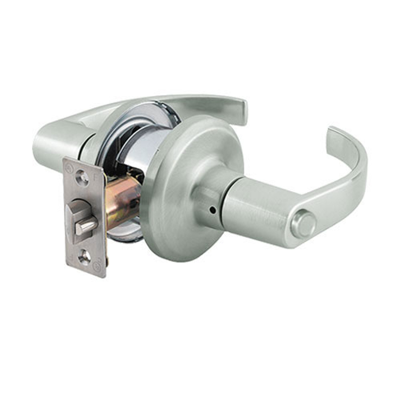 QTL240M619RA118F Stanley QTL200 Series Privacy Tubular Lock with Summit Lever in Satin Nickel Finish