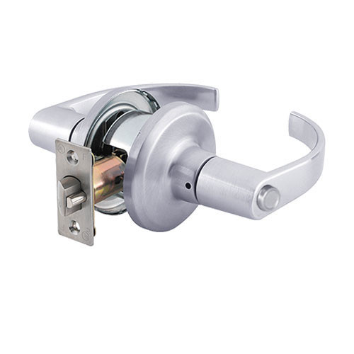QTL240M625NOL118F Stanley QTL200 Series Privacy Tubular Lock with Summit Lever in Bright Chrome Finish