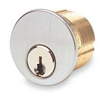Ilco 1" Mortise Cylinder, 5-Pin, Schlage C Keyway, Adams Rite (863A) Cam, Keyed Different, Satin Chrome