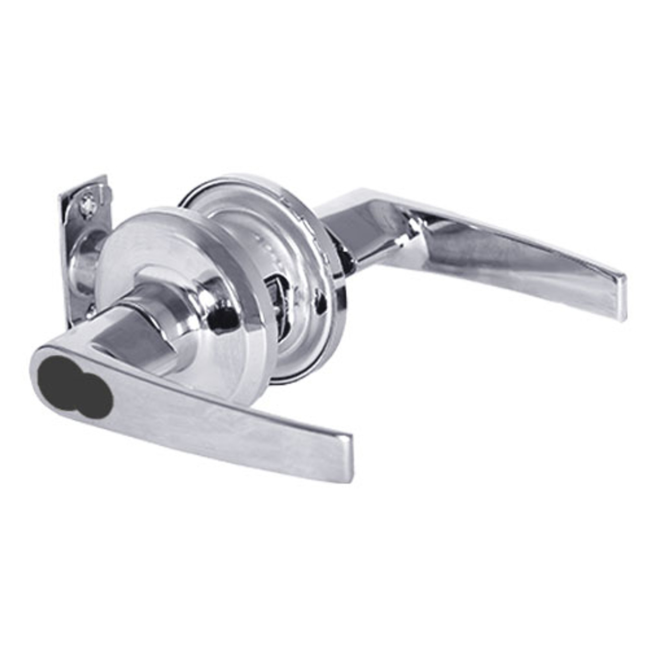 QTL251A625SAFLRLC Stanley QTL200 Series Less Cylinder Entry/Office Tubular Lock Prepped for SFIC with Slate Lever in Bright Chrome Finish