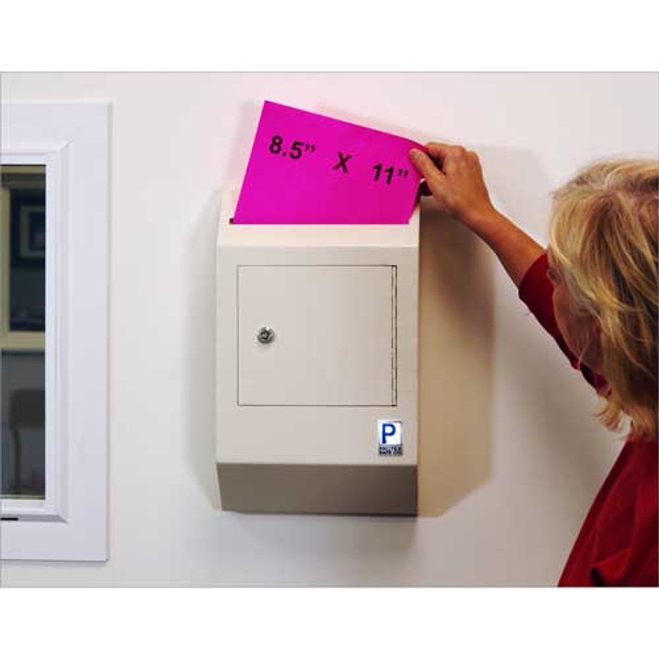 Protex WDB-110 Letter Size Wall Drop Box with Tubular Keys