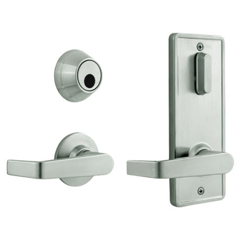 QCI230E619S8FLS2LC Stanley QCI200 Series Standard Duty Interconnected Single Locking with Sierra Lever in Satin Nickel Finish