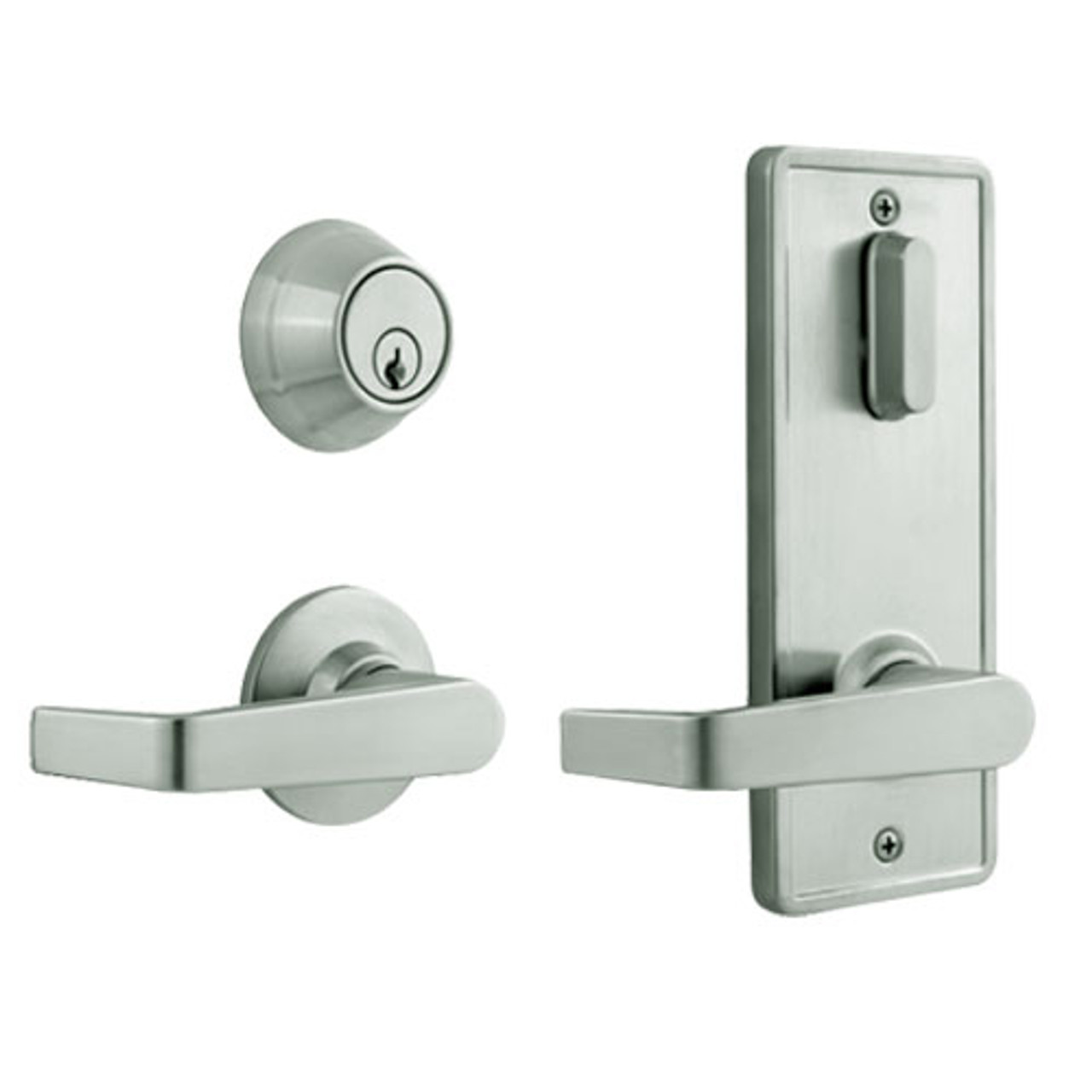 QCI230E619NR8478SSC Stanley QCI200 Series Standard Duty Interconnected Single Locking with Sierra Lever in Satin Nickel Finish