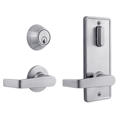 QCI230E626S4FLSSC Stanley QCI200 Series Standard Duty Interconnected Single Locking with Sierra Lever in Satin Chrome Finish