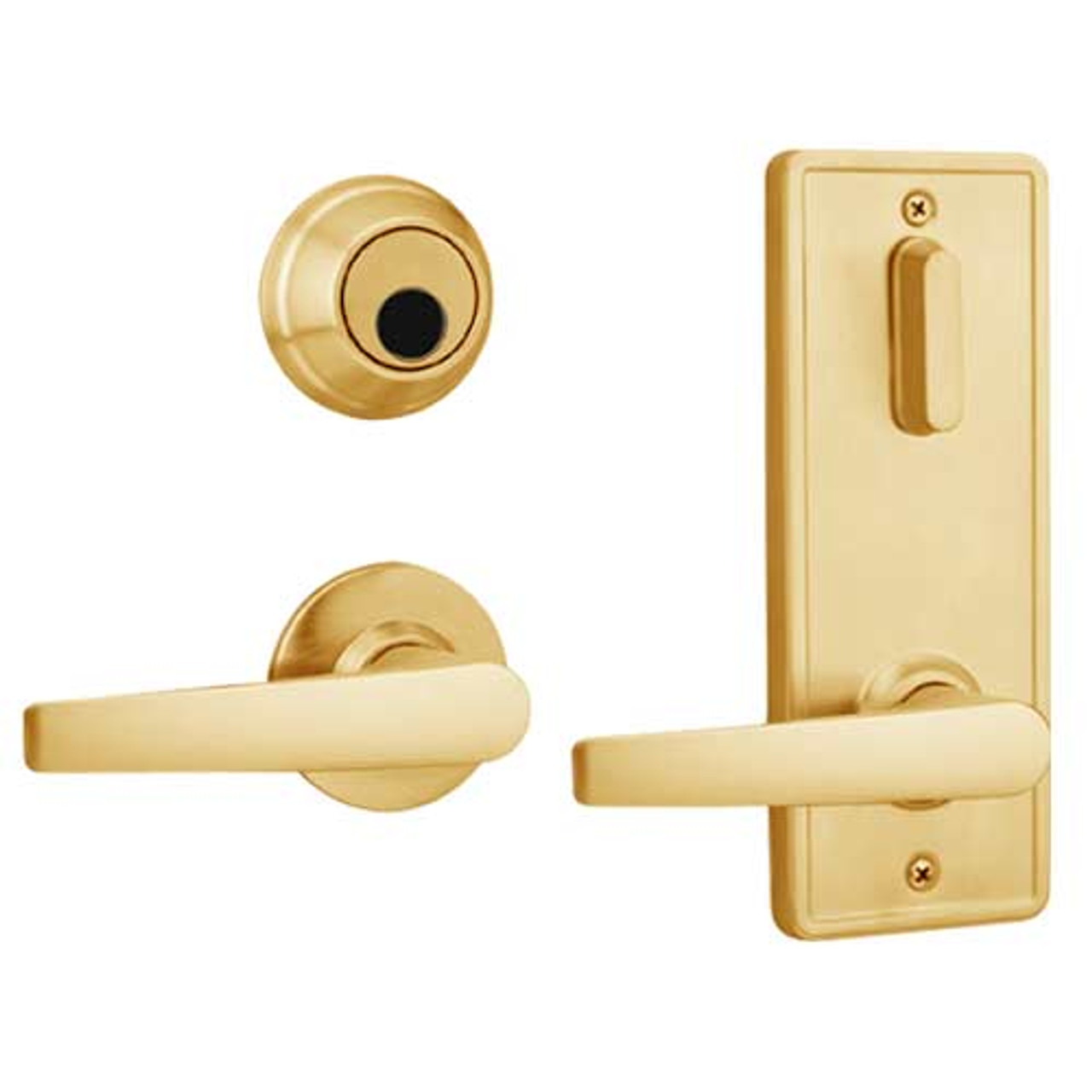 QCI230A605NS8NOSLC Stanley QCI200 Series Standard Duty Interconnected Single Locking with Slate Lever in Bright Brass Finish