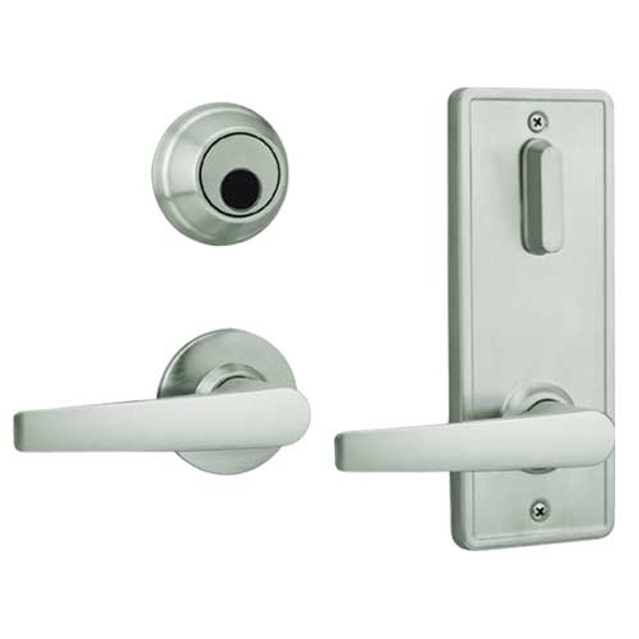 QCI230A619NS4FLSLC Stanley QCI200 Series Standard Duty Interconnected Single Locking with Slate Lever in Satin Nickel Finish