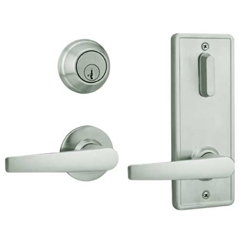 QCI230A619S4FLSSC Stanley QCI200 Series Standard Duty Interconnected Single Locking with Slate Lever in Satin Nickel Finish