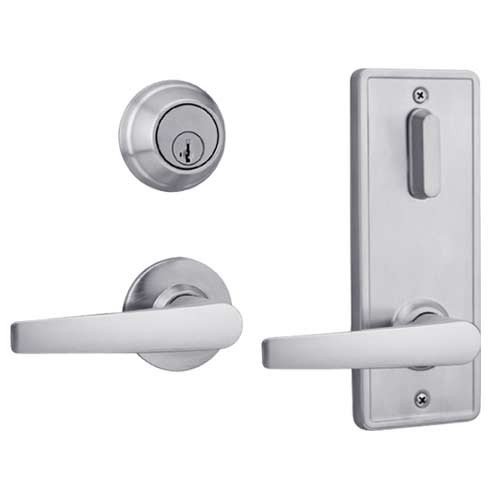 QCI230A626NR4FLRSC Stanley QCI200 Series Standard Duty Interconnected Single Locking with Slate Lever in Satin Chrome Finish