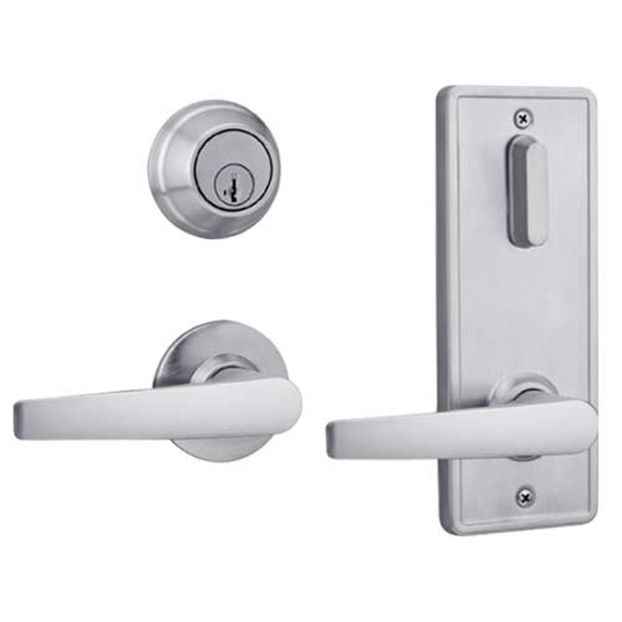 QCI230A626R4478SSC Stanley QCI200 Series Standard Duty Interconnected Single Locking with Slate Lever in Satin Chrome Finish
