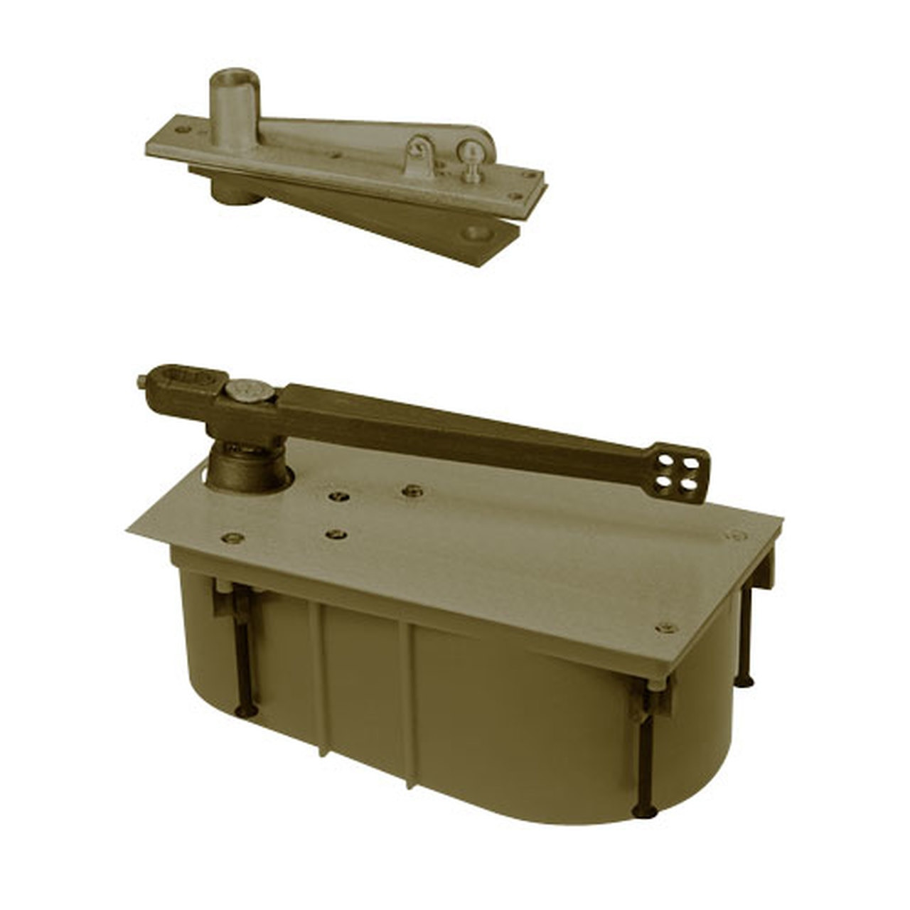 28-95N-LFP-LCC-LH-613 Rixson 28 Series Heavy Duty Single Acting Center Hung Floor Closer in Oil Rubbed Bronze Finish