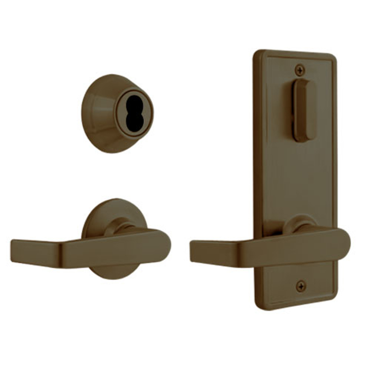 QCI231E613NS4FLR2LC Stanley QCI200 Series Standard Duty Interconnected Single Locking Prepped for SFIC with Sierra Lever in Oil Rubbed Bronze Finish