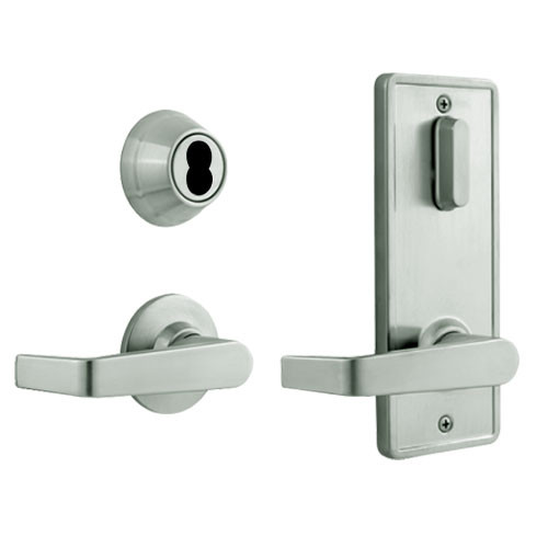 QCI231E619NR4FLS2LC Stanley QCI200 Series Standard Duty Interconnected Single Locking Prepped for SFIC with Sierra Lever in Satin Nickel Finish