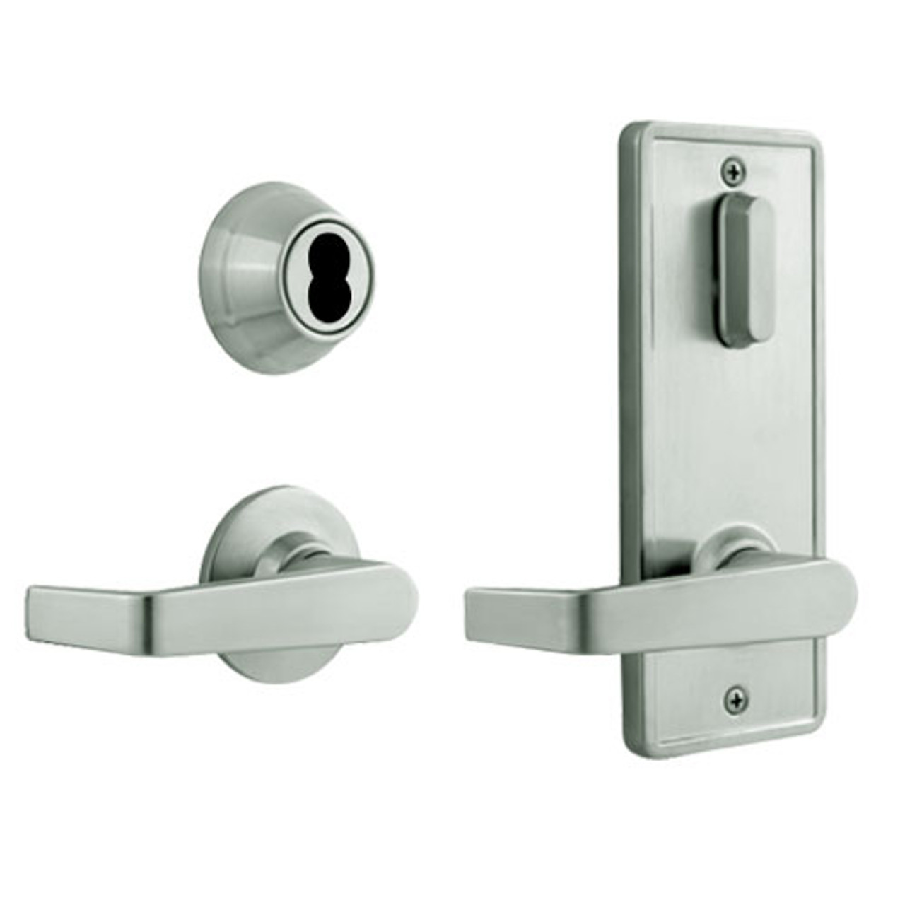 QCI231E619NS8FLR2LC Stanley QCI200 Series Standard Duty Interconnected Single Locking Prepped for SFIC with Sierra Lever in Satin Nickel Finish