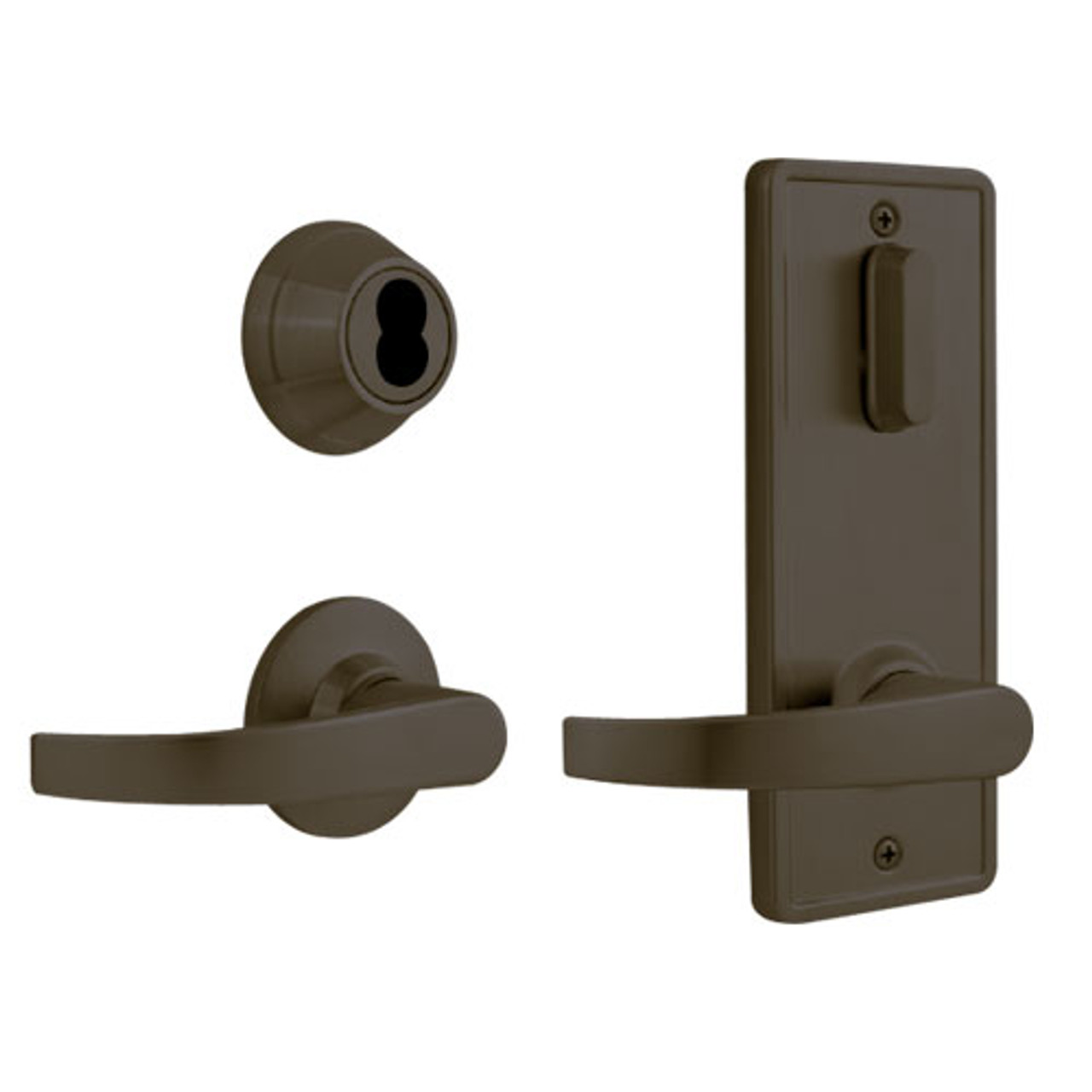 QCI231M613NR8FLR2LC Stanley QCI200 Series Standard Duty Interconnected Single Locking Prepped for SFIC with Summit Lever in Oil Rubbed Bronze Finish