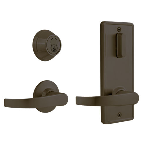 QCI231M613NS8NOSBF Stanley QCI200 Series Standard Duty Interconnected Single Locking Prepped for SFIC with Summit Lever in Oil Rubbed Bronze Finish