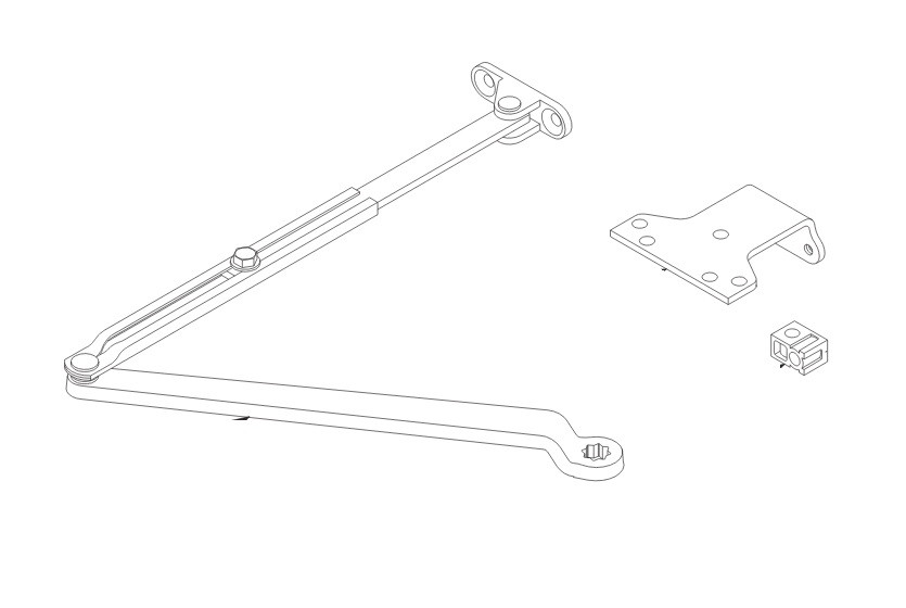 LCN Door Hardware 1461-Rw-PA-US26D